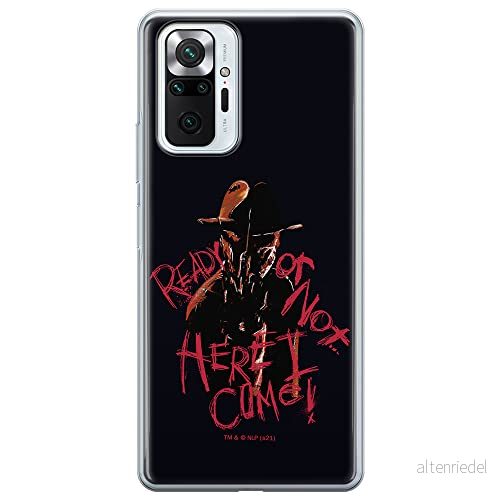 ERT GROUP mobiltelefonfodral för Xiaomi REDMI NOTE 10 PRO originalt och officiellt licensierat Horror mönster Nightmare of Elm Street 007, fodral tillverkad av TPU plast 5905511086572