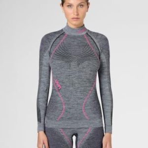 UYN dam ambityon Uw långärmad smält sköldpadda hals Black Melange/Purple/Raspberry S/M 8054216269517