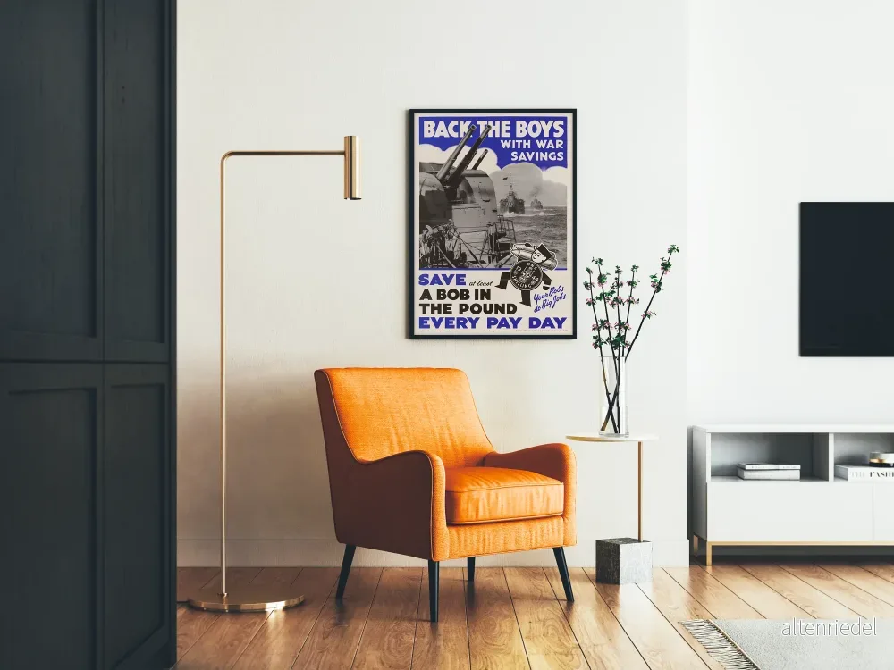 Vintage krigsposter - Spara för att stödja soldaterna - Bild 2