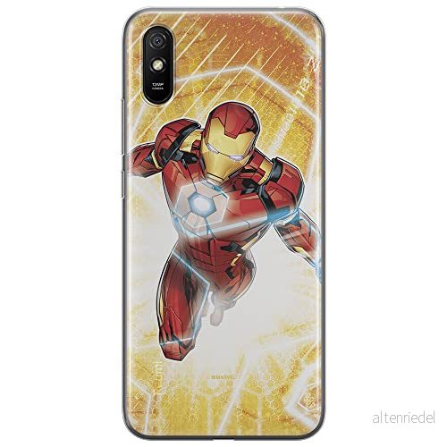 ERT GROUP mobiltelefonfodral för Xiaomi REDMI 9A originalt och officiellt licensierat Marvel mönster Iron Man 007 optimalt anpassad till formen på mobiltelefonen, fodral tillverkad av TPU plast 5903040297698
