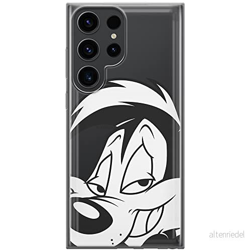 ERT GROUP mobiltelefonfodral för Samsung S23 ULTRA originalt och officiellt licensierat Looney Tunes mönster Pepe Le Pew 001 optimalt anpassad till formen på mobiltelefonen, gedeeltelijk transparant 5905511465551