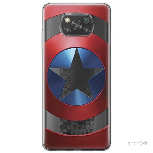 ERT GROUP mobiltelefonfodral för Xiaomi POCOPHONE X3 originalt och officiellt licensierat Marvel mönster Captain America 025 optimalt anpassad till formen på mobiltelefonen, gedeeltelijk transparant 5903537123226