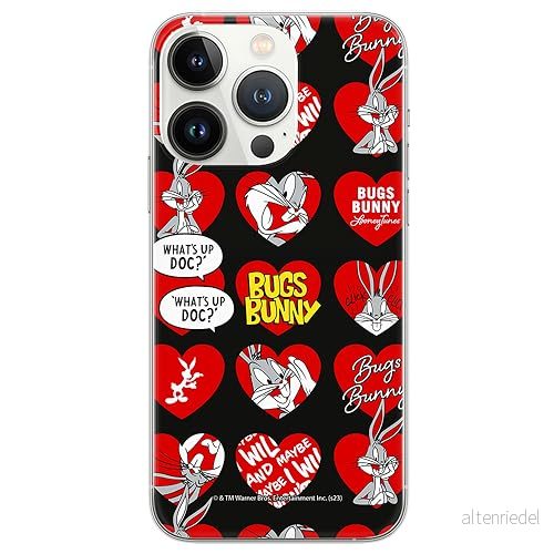 ERT GROUP mobiltelefonfodral för Iphone 13 PRO MAX originalt och officiellt licensierat Looney Tunes mönster Bugs 022 optimalt anpassad till formen på mobiltelefonen, fodral tillverkad av TPU plast 5905795087579