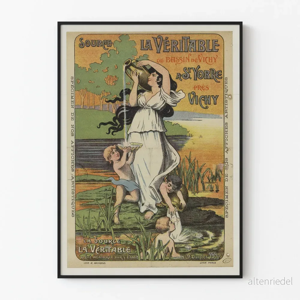 Vintageposter Source La Véritable från Bassinet i Vichy till Saint-Yorre Vintageposter Source La Véritable från Bassinet i Vichy till Saint-Yorre