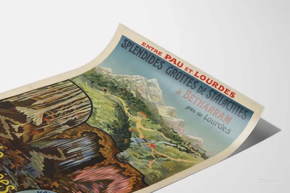 Vintageposter av Grottes de Bétharram, Pyrrarnas underverk - Bild 3