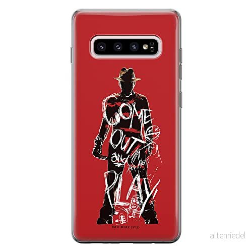 ERT GROUP mobiltelefonfodral för Samsung S10 PLUS originalt och officiellt licensierat Horror mönster Nightmare of Elm Street 006 anpassad till formen på mobiltelefonen, fodral tillverkad av TPU plast 5905511083311