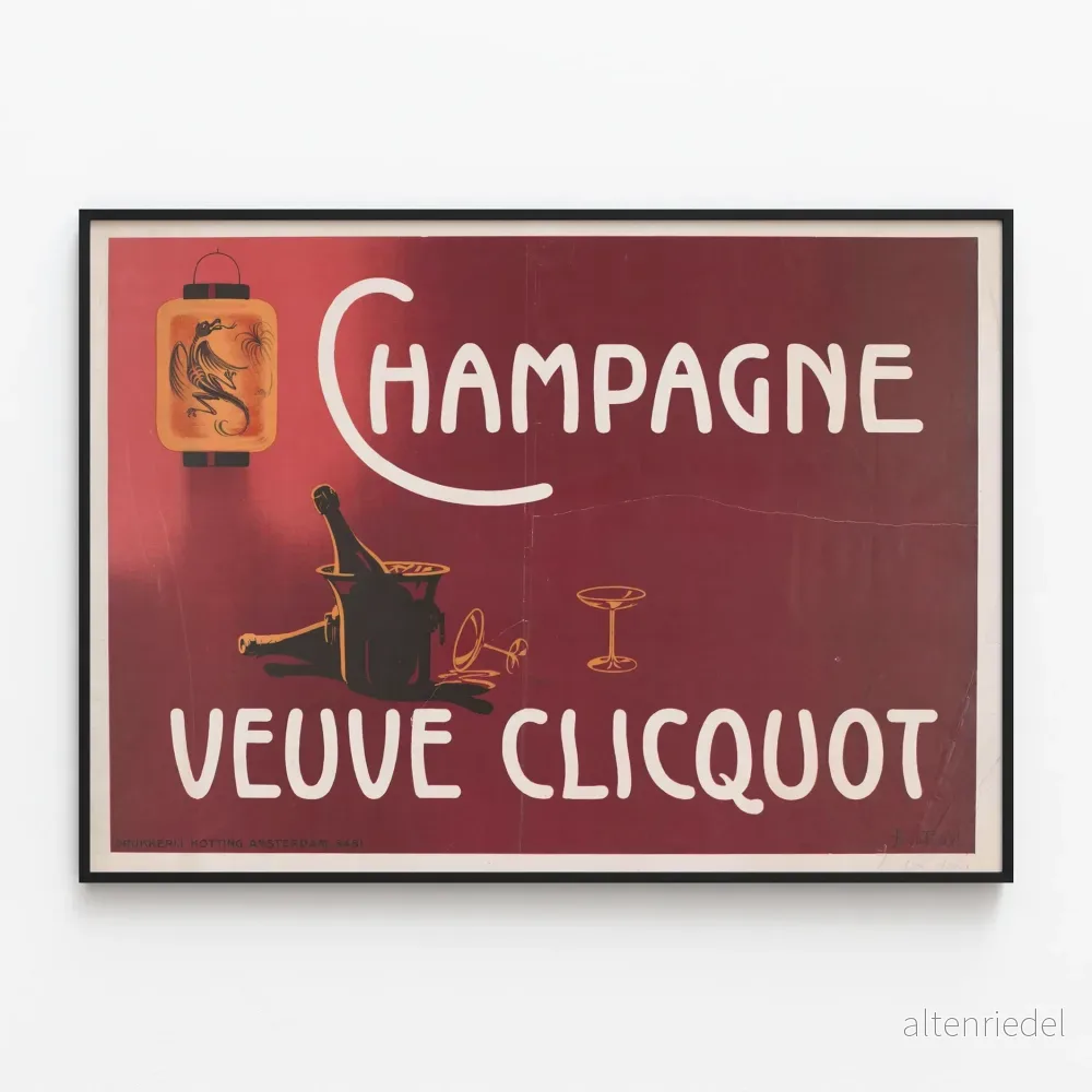 Vintageposter Champagne Veuve Clicquot