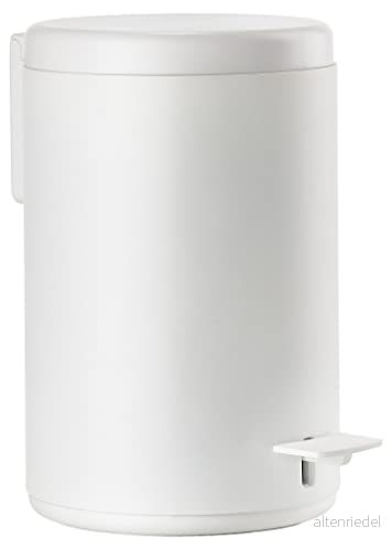Zone Denmark Rim avfallsbehållare, kosmetikbehållare för badrum, 3 liter, vit 5722000144960