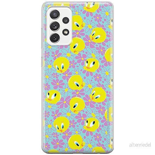 ERT GROUP mobiltelefonfodral för Samsung A73 5G originalt och officiellt licensierat Looney Tunes mönster Tweety 011 optimalt anpassad till formen på mobiltelefonen, fodral tillverkad av TPU plast 5905795093426