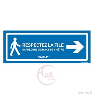 AUA SIGNALETIQUE markskylt respekterar höger tråd laminerad klistermärke blå 420 x 160 mm 3666180027304 AUA SIGNALETIQUE markskylt respekterar höger tråd laminerad klistermärke blå 420 x 160 mm 3666180027304