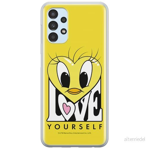 ERT GROUP mobiltelefonfodral för Samsung A13 4G originalt och officiellt licensierat Looney Tunes mönster Tweety 015 optimalt anpassad till formen på mobiltelefonen, fodral tillverkad av TPU plast 5905795097592