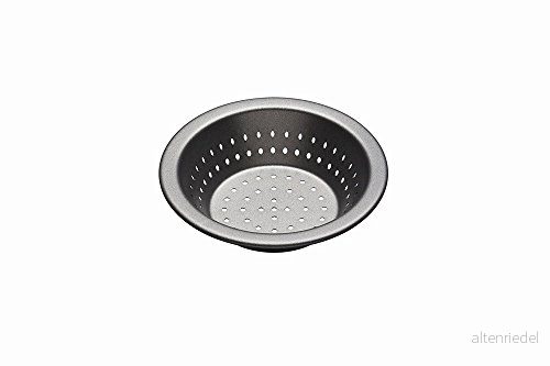 MasterClass Crusty Bake Pajform, Perforerad Individuell Form Med Non stick, Robust 1mm Tjock Kolstål, PFOS fri, 10cm i diameter, Grå 5028250659644