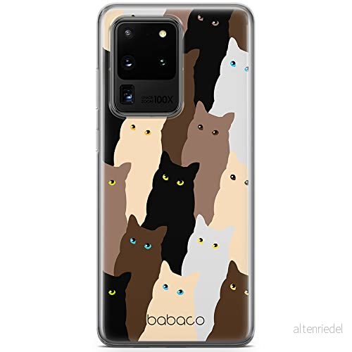 ERT GROUP mobiltelefonfodral för Samsung S20 ULTRA / S11 PLUS originalt och officiellt licensierat Babaco mönster Cats 001 anpassad till formen på mobiltelefonen, fodral tillverkad av TPU plast 5905131056023