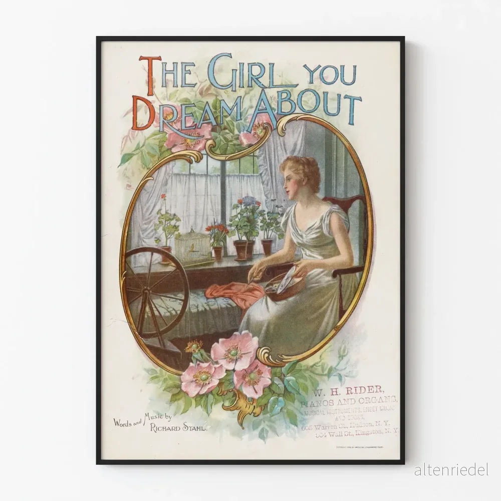Vintageposter The Girl You Dream About - Romantisk väggdekoration