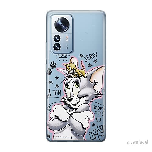 ERT GROUP mobiltelefonfodral för Xiaomi 12 PRO originalt och officiellt licensierat Tom & Jerry mönster 004 optimalt anpassad till formen på mobiltelefonen, gedeeltelijk transparant 5905511528119