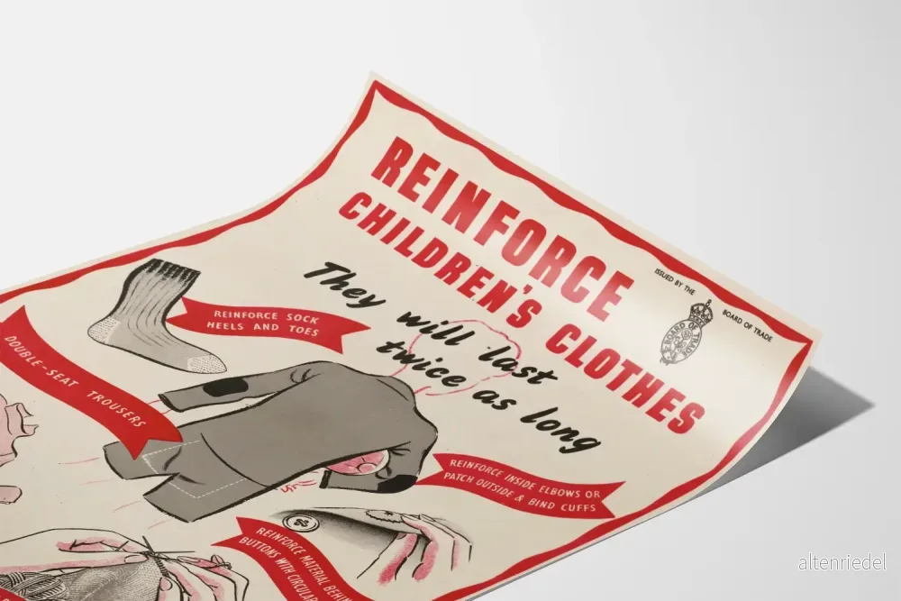 Vintageaffisch för förstärkning av barnkläder - Bild 3