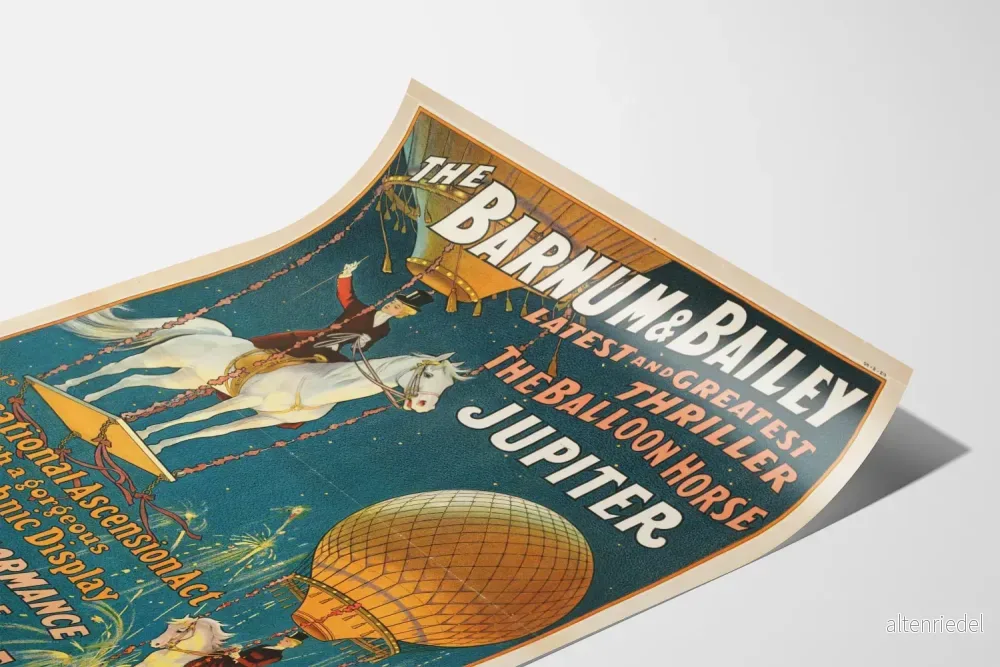 Vintageposter Barnum & Bailey The Balloon Horse Jupiter - Bild 3