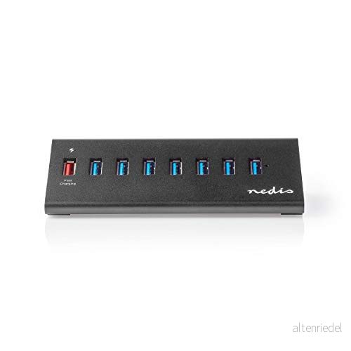 Nedis USB hub, 8 portar, 3.0 driven, QC3.0, 5 Gbps 5412810315147