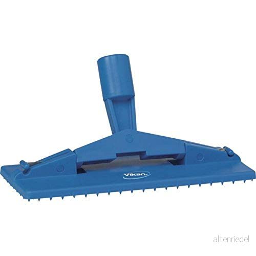 Vikan 55003 Golvmodell skrubb dyna hållare golv väggar arbetsytor 235 mm, blå 5705020550034