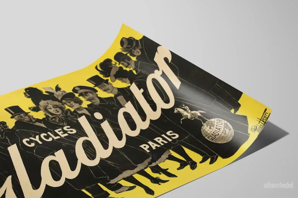Vintage reklamposter för Cycles Gladiator Paris - Bild 2