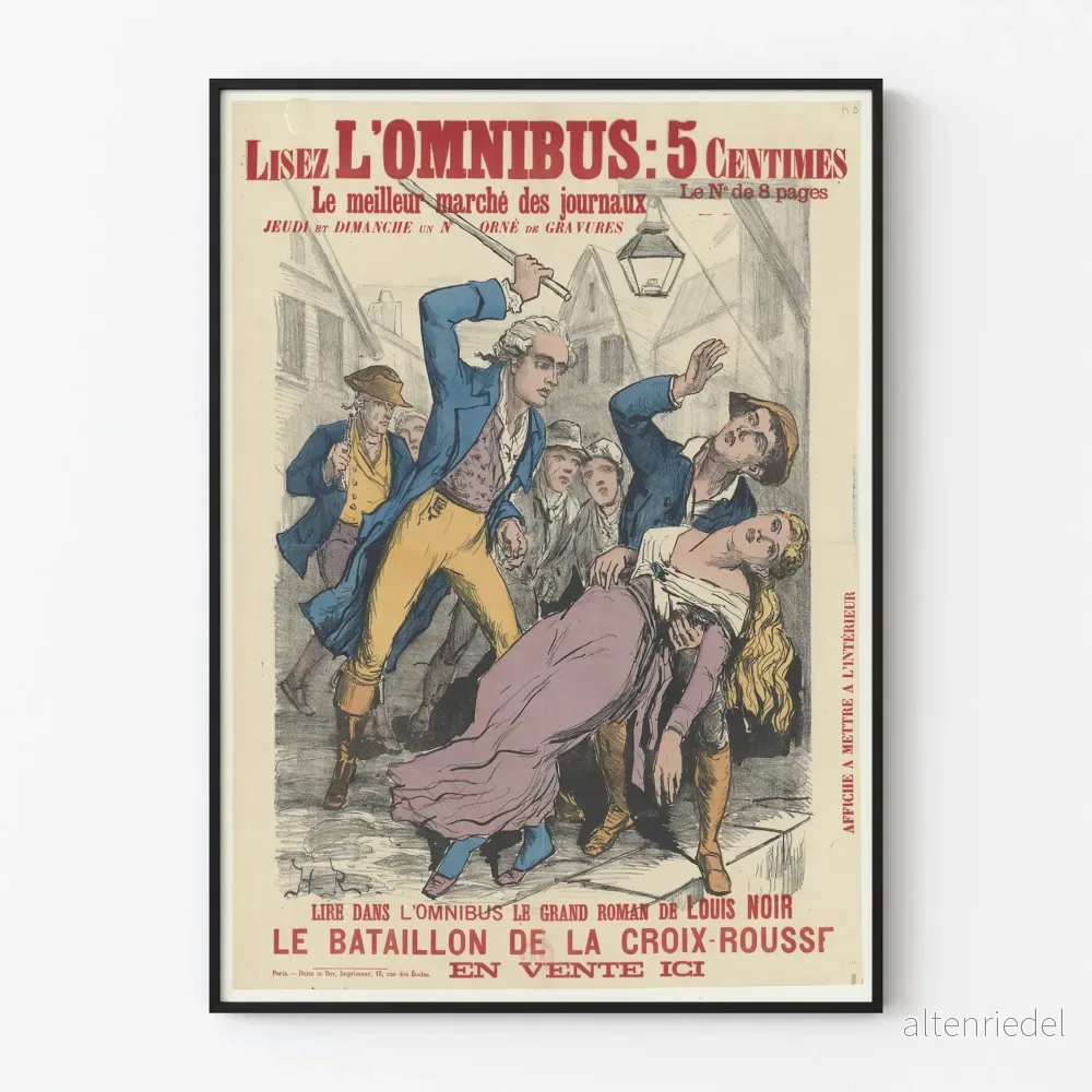 Vintageposter Le Bataillon de la Croix-Rousse - Historisk väggdekoration