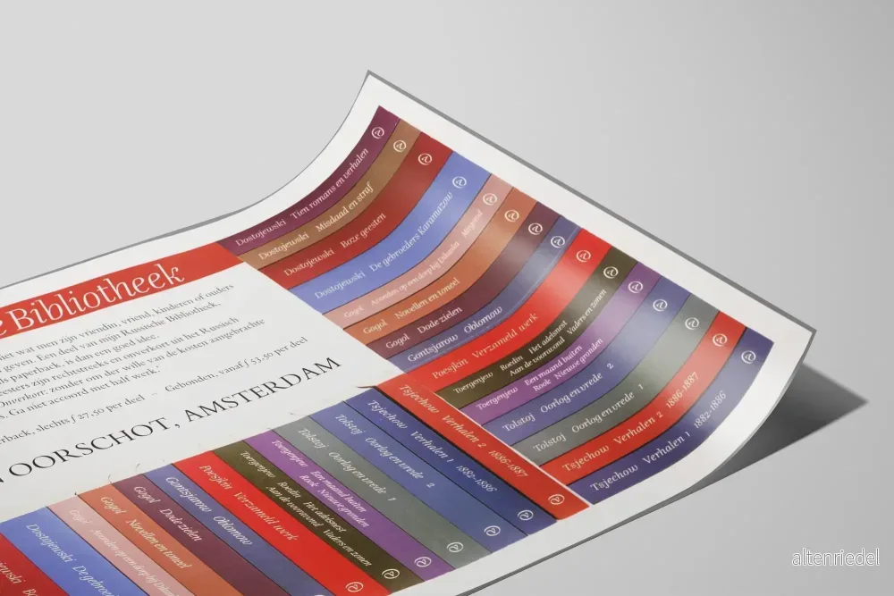 Rysk Bibliotek Poster - Väggdekoration för Klassisk Rysk Litteratur - Bild 2