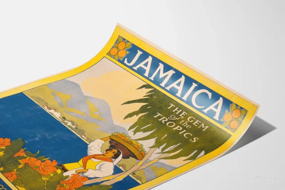Vintageposter Jamaica, juvelen i tropikerna för väggdekoration - Bild 3