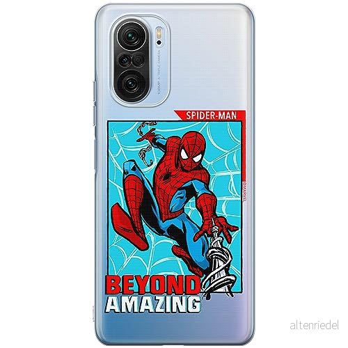 ERT GROUP mobiltelefonfodral för Xiaomi MI 11i/ REDMI K40/K40 PRO/POCO F3/ F3 PRO originalt och officiellt licensierat Marvel mönster Spider Man 041, gedeeltelijk transparant 5905795016807