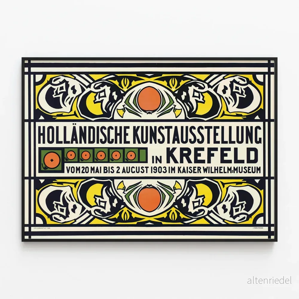 Art Nouveau-Poster Holländsk konstutställning i Krefeld 1903 Art Nouveau-Poster Holländsk konstutställning i Krefeld 1903
