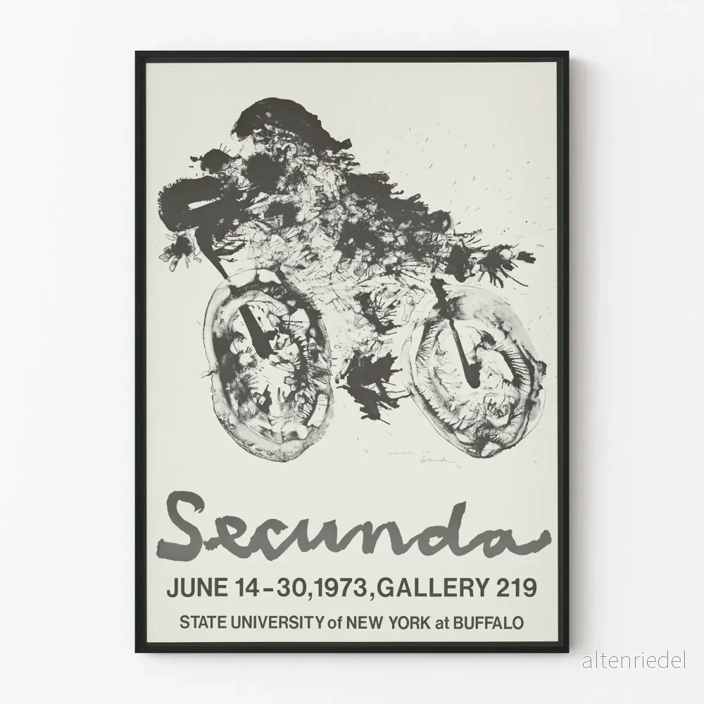 Abstrakt konstposter Secunda 1973 Galerie 219 Buffalo