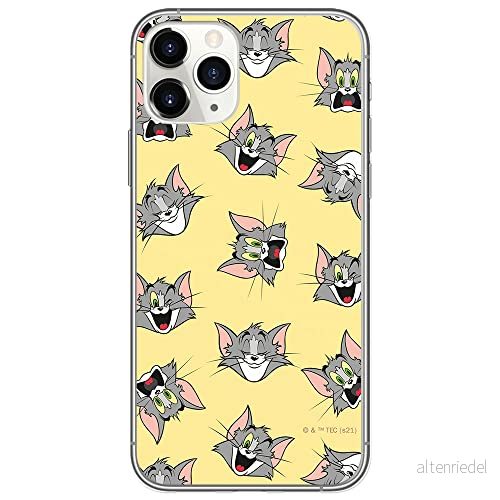 ERT GROUP mobiltelefonfodral för Apple Iphone 11 originalt och officiellt licensierat Tom and Jerry mönster 007 Vit optimalt anpassad till formen på mobiltelefonen, fodral tillverkad av TPU plast 5904805255267