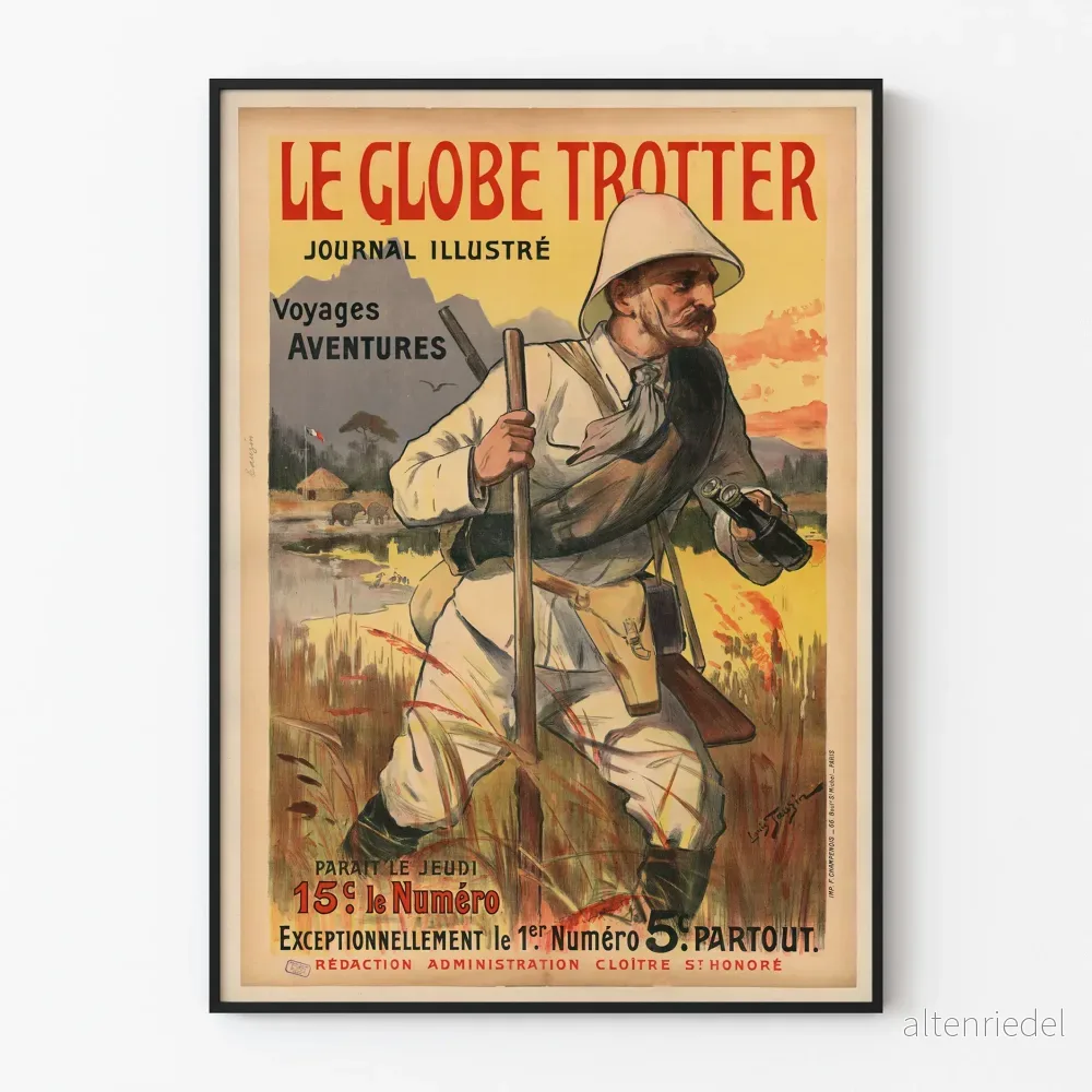 Vintageposter Le Globe Trotter - Resor och Äventyr