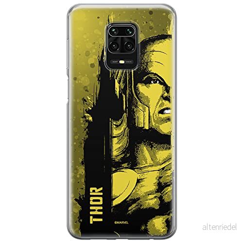 ERT GROUP mobiltelefonfodral för Xiaomi REDMI NOTE 9 PRO/ 9S originalt och officiellt licensierat Marvel mönster Thor 001 anpassad till formen på mobiltelefonen, fodral tillverkad av TPU plast 5903040322277