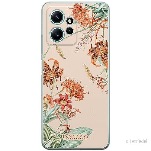 ERT GROUP mobiltelefonfodral för Xiaomi REDMI NOTE 12 4G originalt och officiellt licensierat Babaco mönster Flowers 057 optimalt anpassad till formen på mobiltelefonen, fodral tillverkad av TPU plast 5905511947408