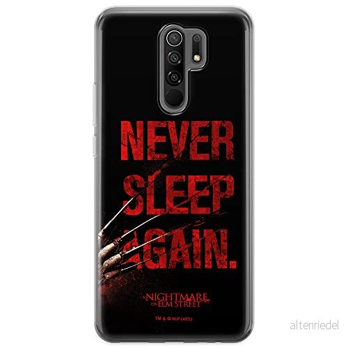 ERT GROUP mobiltelefonfodral för Xiaomi REDMI 9 originalt och officiellt licensierat Horror mönster Nightmare of Elm Street 003 anpassad till formen på mobiltelefonen, fodral tillverkad av TPU plast 5905511075897