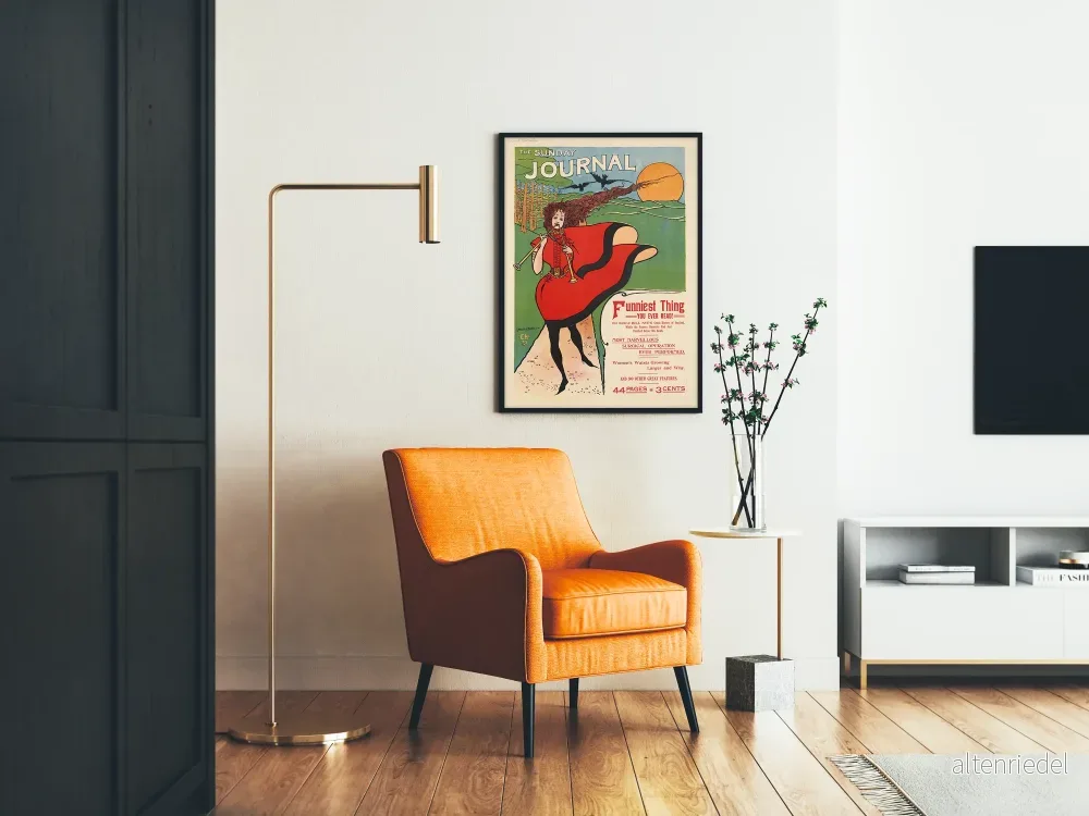 Vintage Sunday Journal-Poster av Ernest Haskell - Retro väggdekoration - Bild 2
