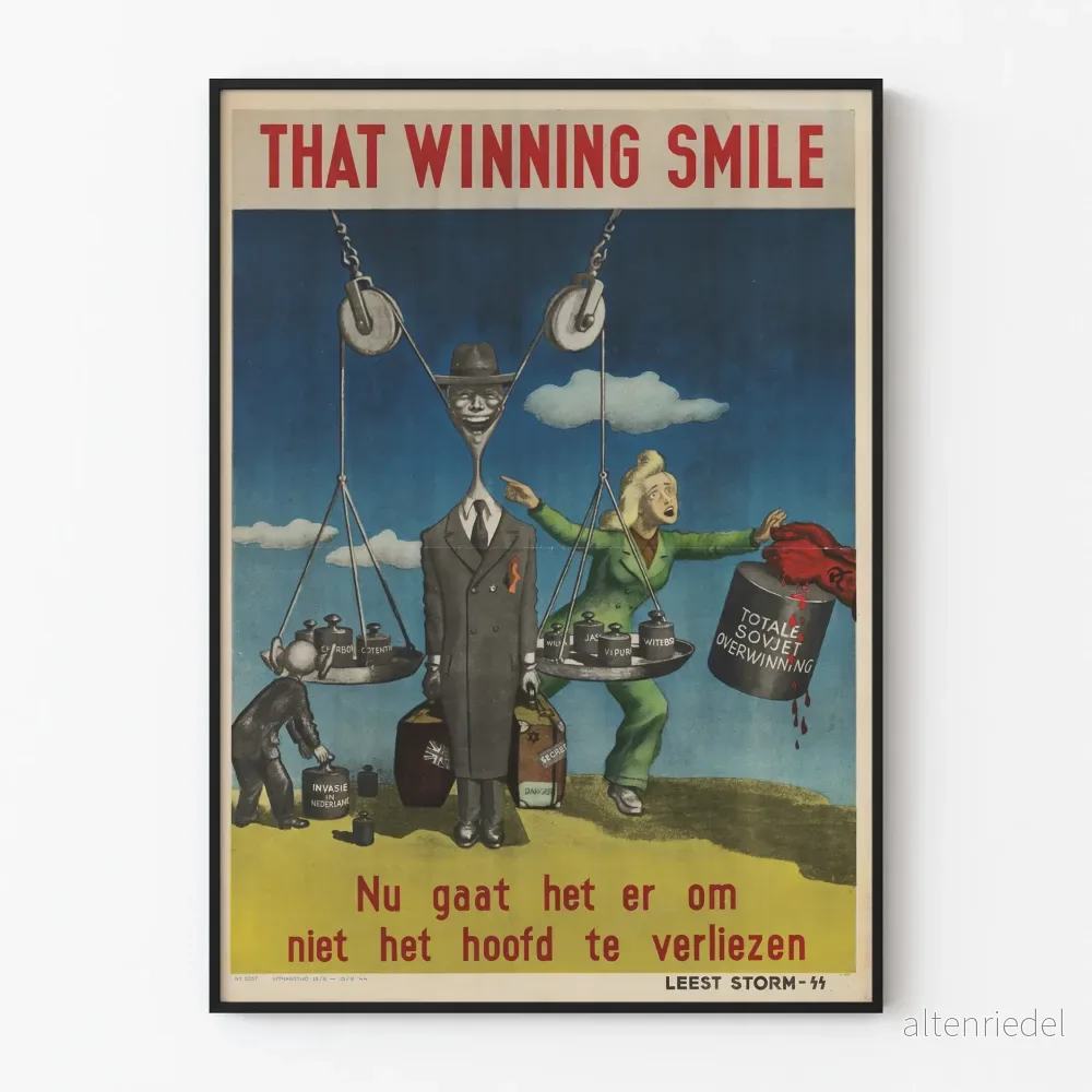 Vintagepropagandaposter That Winning Smile - Historisk väggdekoration