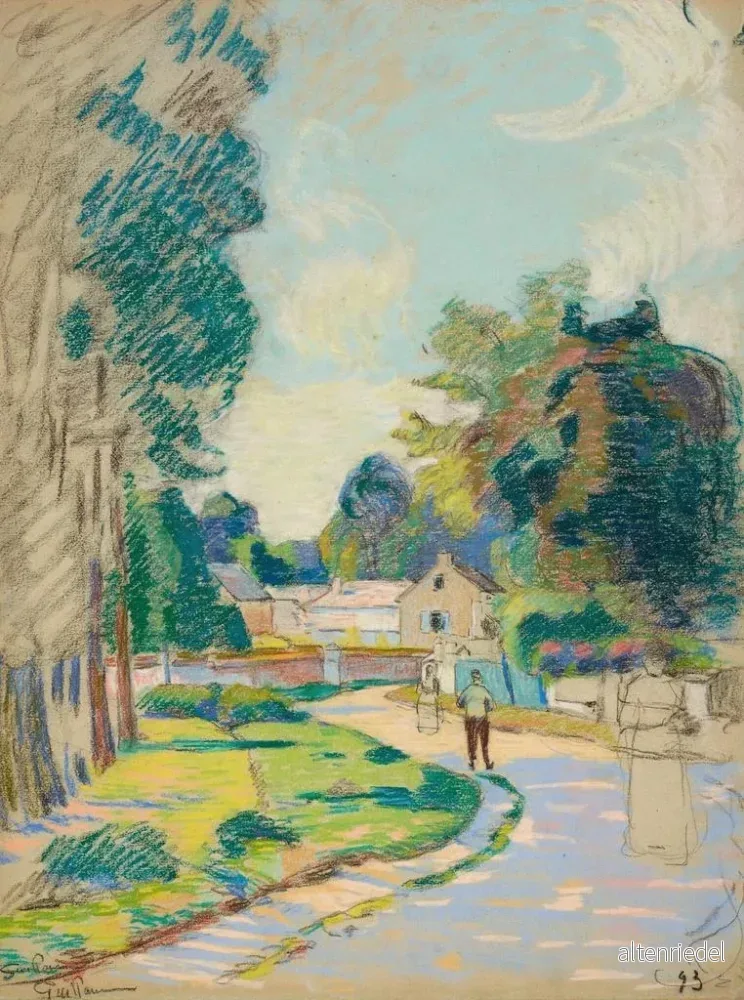 Målning En gata i Île-de-France - Armand Guillaumin | Konsttryck - Bild 2