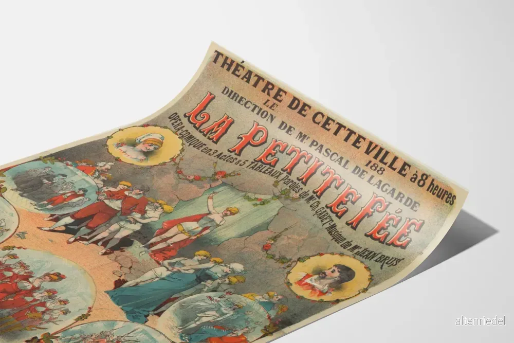 Vintage affisch teater La Petite Fée väggdekor - Bild 3