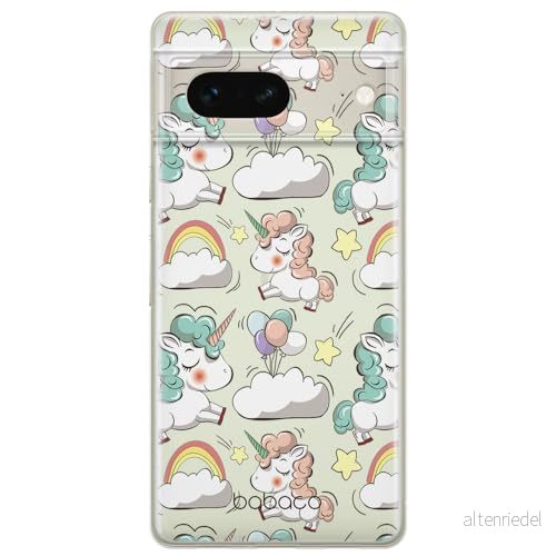 ERT GROUP mobiltelefonfodral för Google PIXEL 7 originalt och officiellt licensierat Babaco mönster Unicorn 001 optimalt anpassad till formen på mobiltelefonen, gedeeltelijk transparant 5905795142520