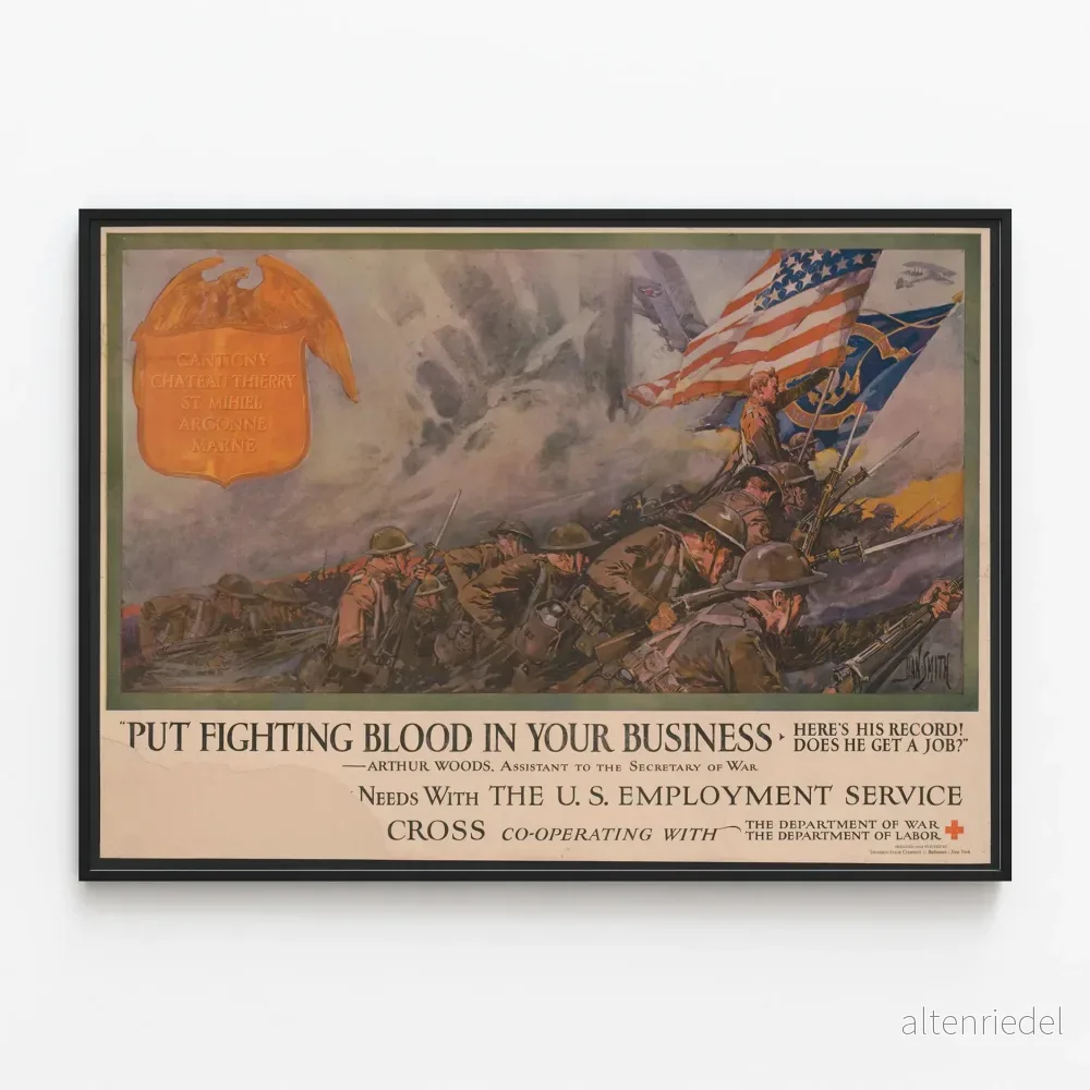 Vintage väggposter krig - Sätt stridens blod i din verksamhet