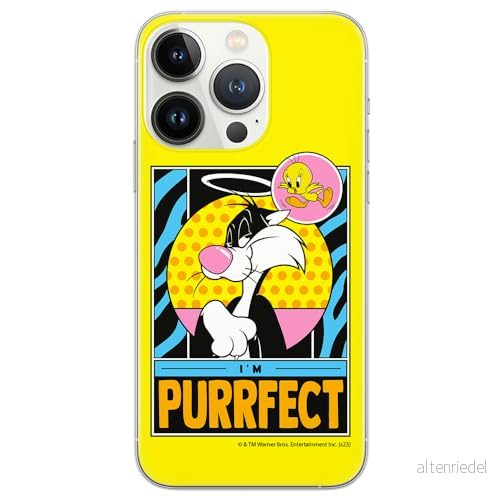 ERT GROUP mobiltelefonfodral för Iphone 13 PRO MAX originalt och officiellt licensierat Looney Tunes mönster Sylvester & Tweety 006, fodral tillverkad av TPU plast 5905795125172