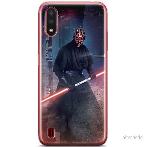 ERT GROUP mobiltelefonfodral för Samsung A01 originalt och officiellt licensierat Star Wars mönster Darth Maul 001 optimalt anpassad till formen på mobiltelefonen, fodral tillverkad av TPU plast 5904805433702