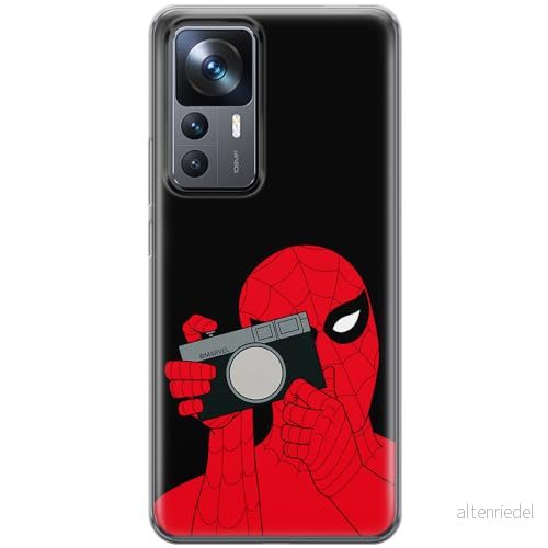ERT GROUP mobiltelefonfodral för Xiaomi 12T/ 12T pro/ K50 Ultra originalt och officiellt licensierat Marvel mönster Spider Man 026, fodral tillverkad av TPU plast 5905795003500
