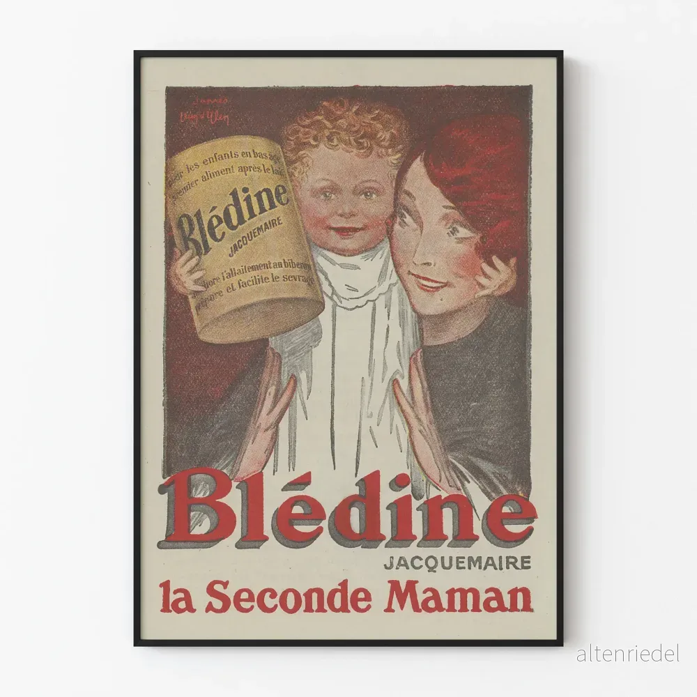 Vintageposter Blédine Jacquemaire barnväggdekoration