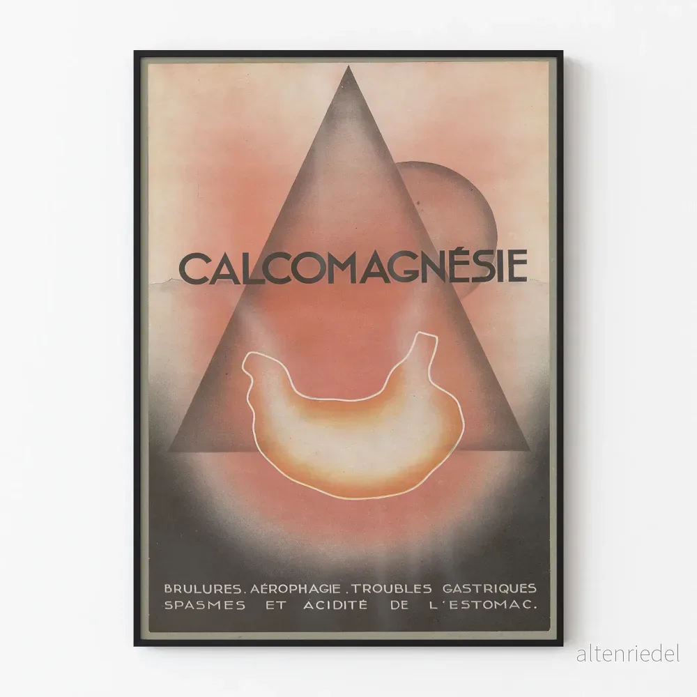 Vintageposter för kalcomagnetism, väggdekoration för medicinskt bruk
