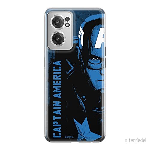 ERT GROUP mobiltelefonfodral för Oneplus NORD CE 2 originalt och officiellt licensierat Marvel mönster Captain America 010 anpassad till formen på mobiltelefonen, fodral tillverkad av TPU plast 5905511297220