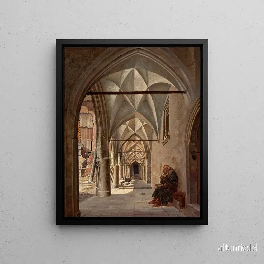 Målning av kloster i Krakóws Jagellonne-bibliotek - Aleksander Gryglewski | Konsttryck