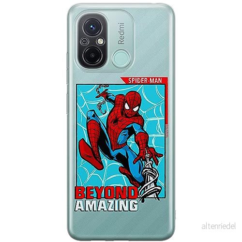 ERT GROUP mobiltelefonfodral för Xiaomi REDMI 12C/ 11A originalt och officiellt licensierat Marvel mönster Spider Man 041 anpassad till formen på mobiltelefonen, gedeeltelijk transparant 5905795016975