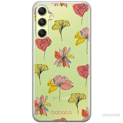 ERT GROUP mobiltelefonfodral för Samsung A34 5G originalt och officiellt licensierat Babaco mönster Flowers 012 optimalt anpassad till formen på mobiltelefonen, gedeeltelijk transparant 5905511779399